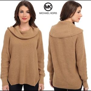 Michael Kors Camel Cowl Neck Sweater Size Small